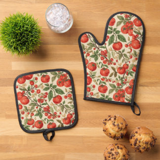 Tomato Garden, Home Grown Oven Mitt & Pot Holder Set