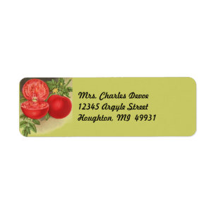 Tomato Gardening Ripe on Vine Return Address Label