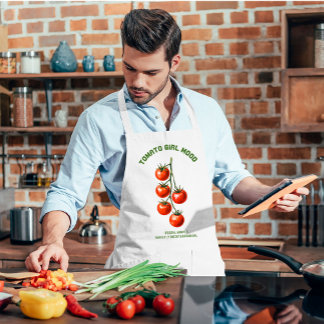 Tomato Girl Mood Aesthetic Watercolor Apron