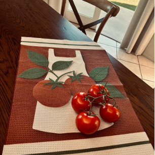 Tomato Harvest Tea Towel Farmhouse Kitchen