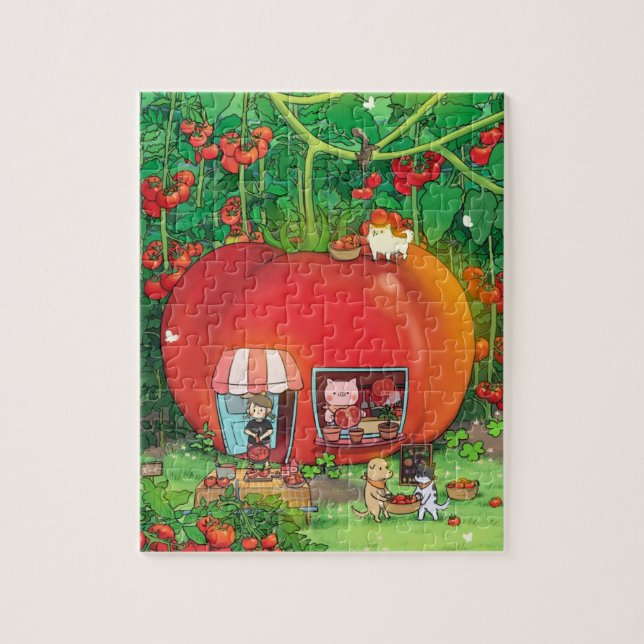 Tomato house jigsaw puzzle (Vertical)