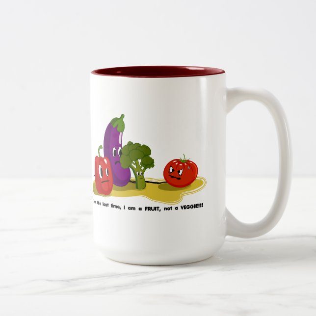 Tomato humour Two-Tone coffee mug (Right)