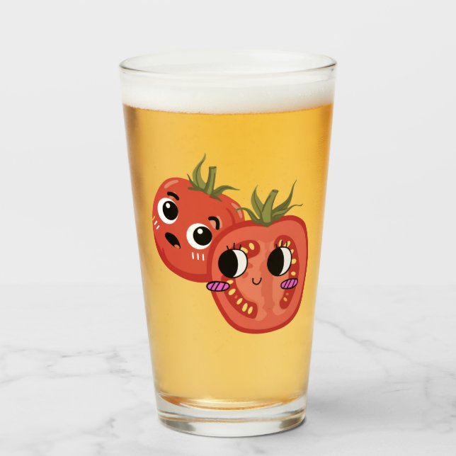 Tomato in Awe  Glass (Front Filled)