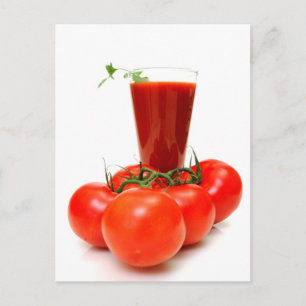 Tomato Juice And Fresh Tomatoes Postcard