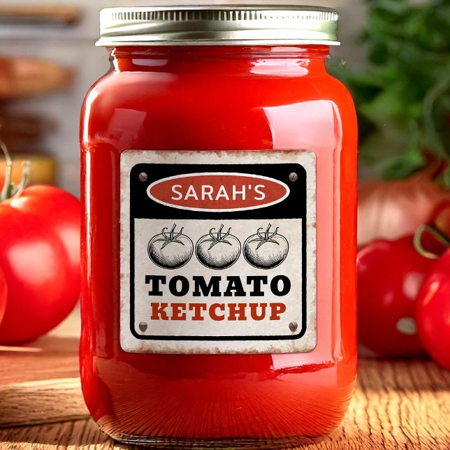 Tomato ketchup editable label with grunge sign (Creator Uploaded)