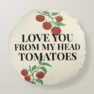 Tomato Love Note Farm-to-Table Fresh Round Cushion