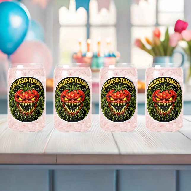 Tomato monstrous garden frosted glasses (Insitu (Baby Shower))