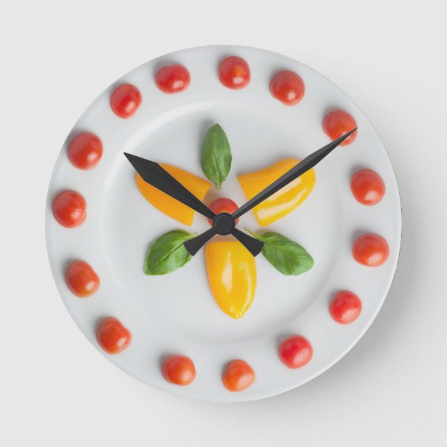 Tomato, Pepper & Basil Wall Clock (Front)