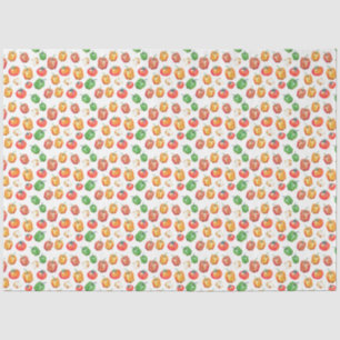 Tomato Peppers Onion Hand-Drawn Foodie Tissue Paper