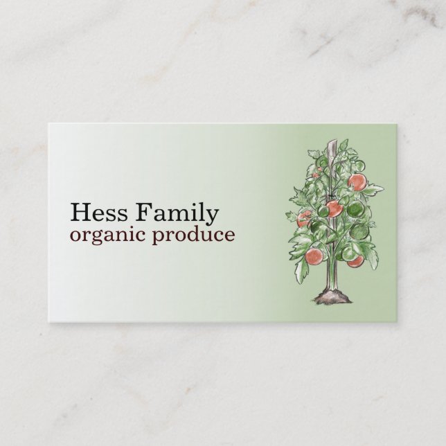 Tomato Plant Business Cards (Front)