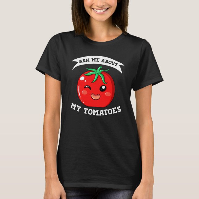 Tomato Plant Garden Vegan T-Shirt (Front)