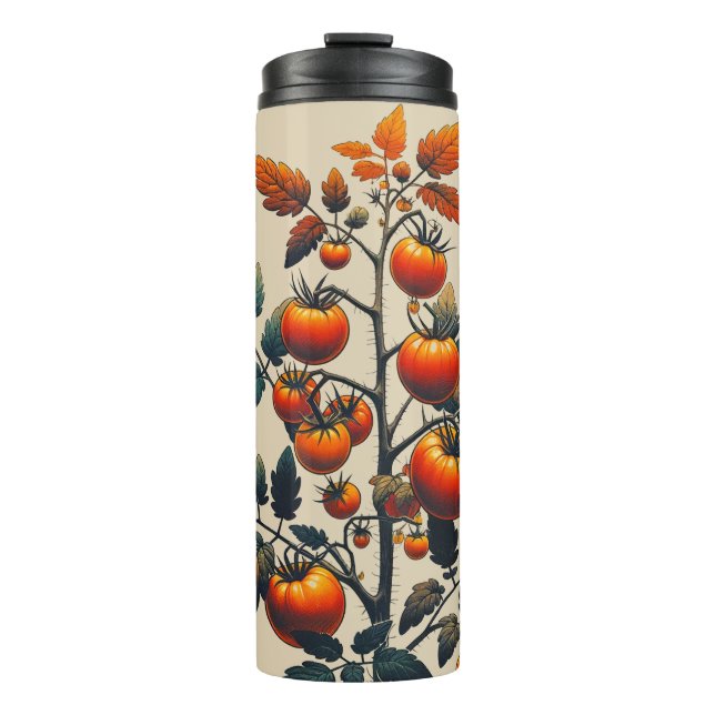 Tomato Plant I Love Tomatoes Art                   Thermal Tumbler (Front)