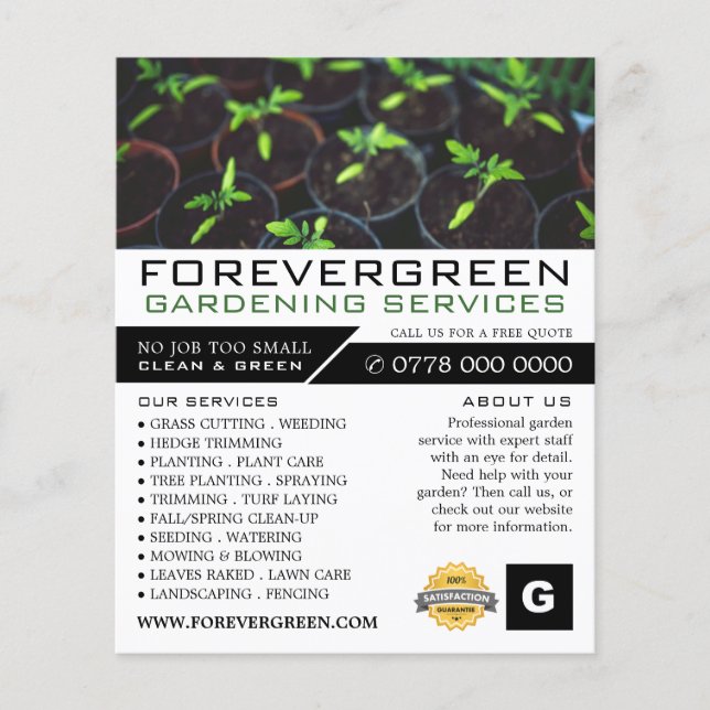 Tomato Plants, Gardening Service, Horticulturist Flyer (Front)