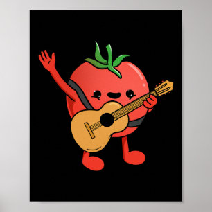 Tomato Playing Guitar Tomato Lover Poster