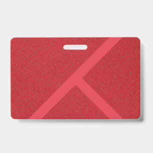 Tomato Red Badge with Modern K Stripes – Customise ID Badge