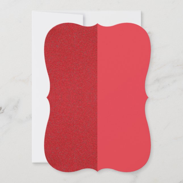 Tomato Red Bracket-Edge Flat Note Card – Customise (Front)