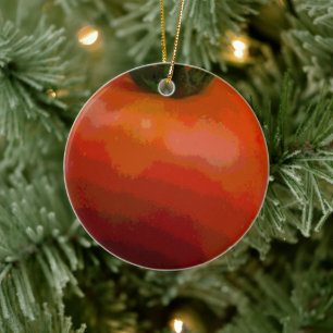 Tomato Red Ceramic Tree Decoration