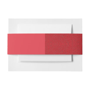Tomato Red Contrast Invitation Belly Band (Custom)