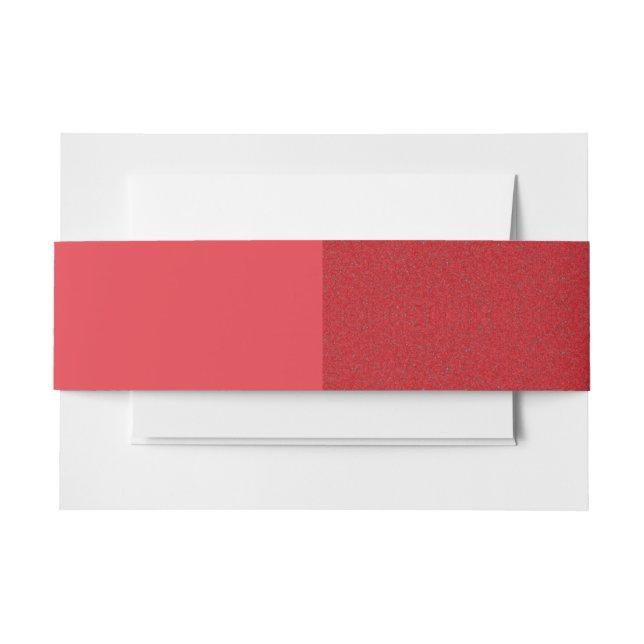 Tomato Red Contrast Invitation Belly Band (Custom) (Front Example)