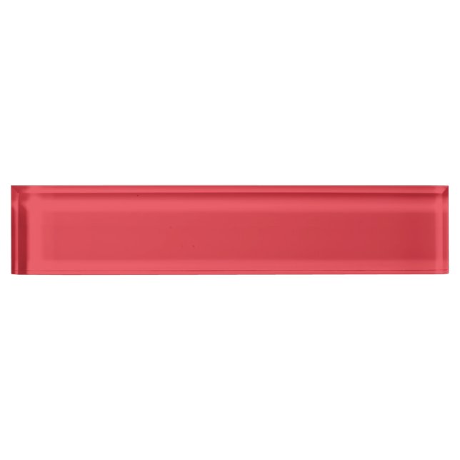 Tomato Red Custom Desk Nameplate (Front)