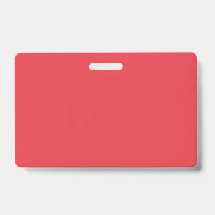 Tomato Red Custom Name Badge ID Badge