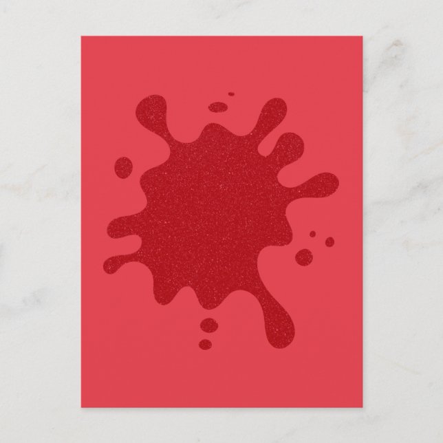 Tomato Red Custom Splash Postcard (Front)
