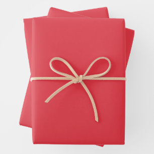 Tomato Red Custom Wrapping Paper Set