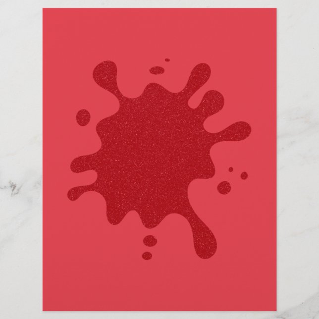 Tomato Red Customisable Splatter Flyer (Front)