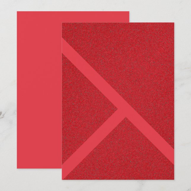 Tomato Red Diagonal Card – Custom Design (Front/Back)