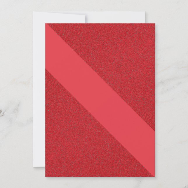 Tomato Red Diagonal Stripe Card – Customisable (Front)