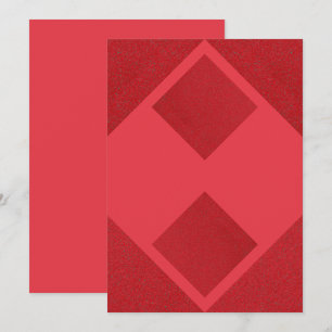 Tomato Red Diamond Block Invitation – Customisable