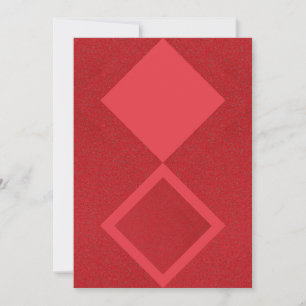 Tomato Red Diamond Duo Flat Card – Customisable