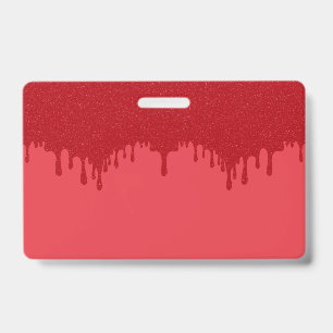Tomato Red Drip Bulk PVC Event Badge – Customise ID Badge