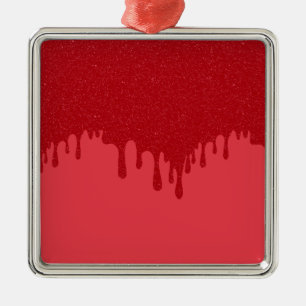 Tomato Red Drip Custom Ornament – Corporate Ready