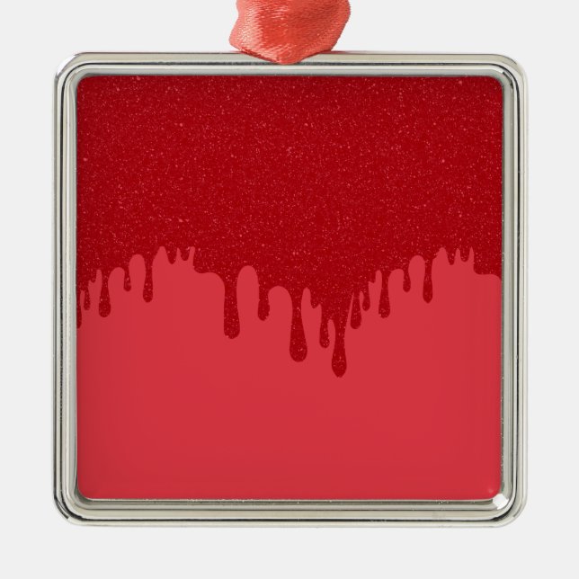 Tomato Red Drip Custom Ornament – Corporate Ready (Front)