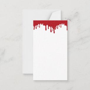 Tomato Red Drip Top Custom Flat Note Card