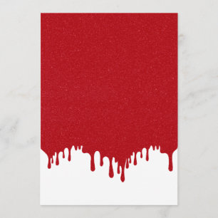 Tomato Red Drip Top Falt Menu Card – Customisable
