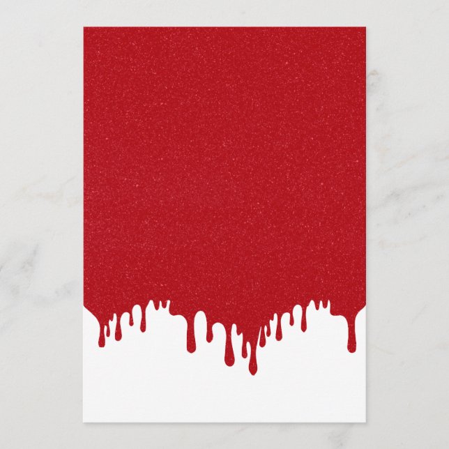 Tomato Red Drip Top Falt Menu Card – Customisable (Front)