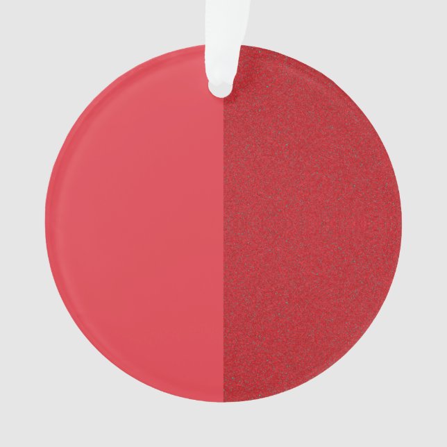 Tomato Red Dual-Finish Acrylic Ornament (Custom) (Front)