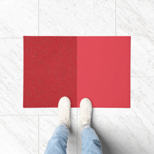 Tomato Red Dual-Finish Custom Doormat