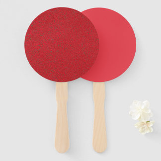 Tomato Red Duo Texture Custom Hand Fan Set