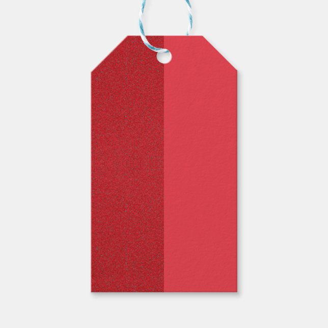 Tomato Red Duo Texture Gift Tag – Customisable (Front)