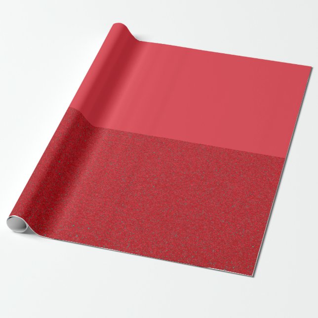 Tomato Red Duo Tone Wrapping Paper – Customisable (Unrolled)