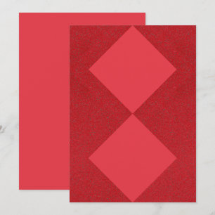 Tomato Red Geometric Duo Card – Customisable