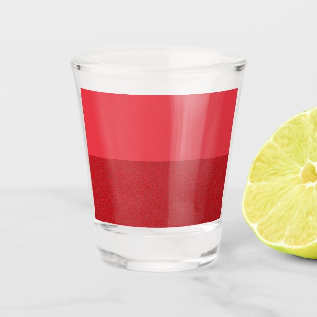 Tomato Red Half-&-Half Shot Glass – Customisable (Front)