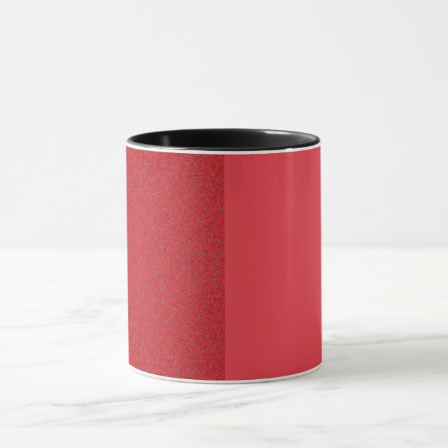 Tomato Red Half-Texture Mug – Customisable (Center)