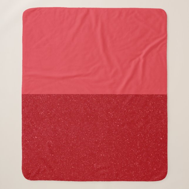 Tomato Red Half-Tone Sherpa Blanket – Customisable (Front)