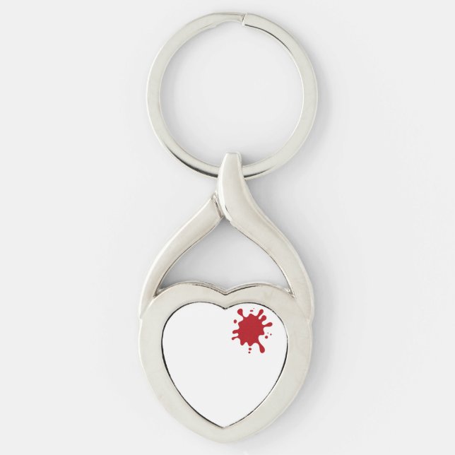 Tomato-Red Heart Keychain Gift – Customisable (Front)