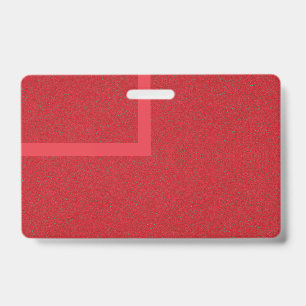 Tomato Red L-Shape Textured Name Badge – Customise ID Badge
