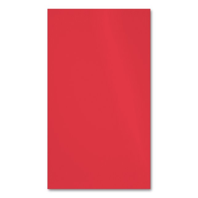 Tomato Red Magnetic Business Card – Customisable (Front Vertical)